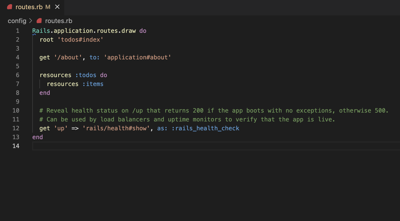 RESTful routing - routes